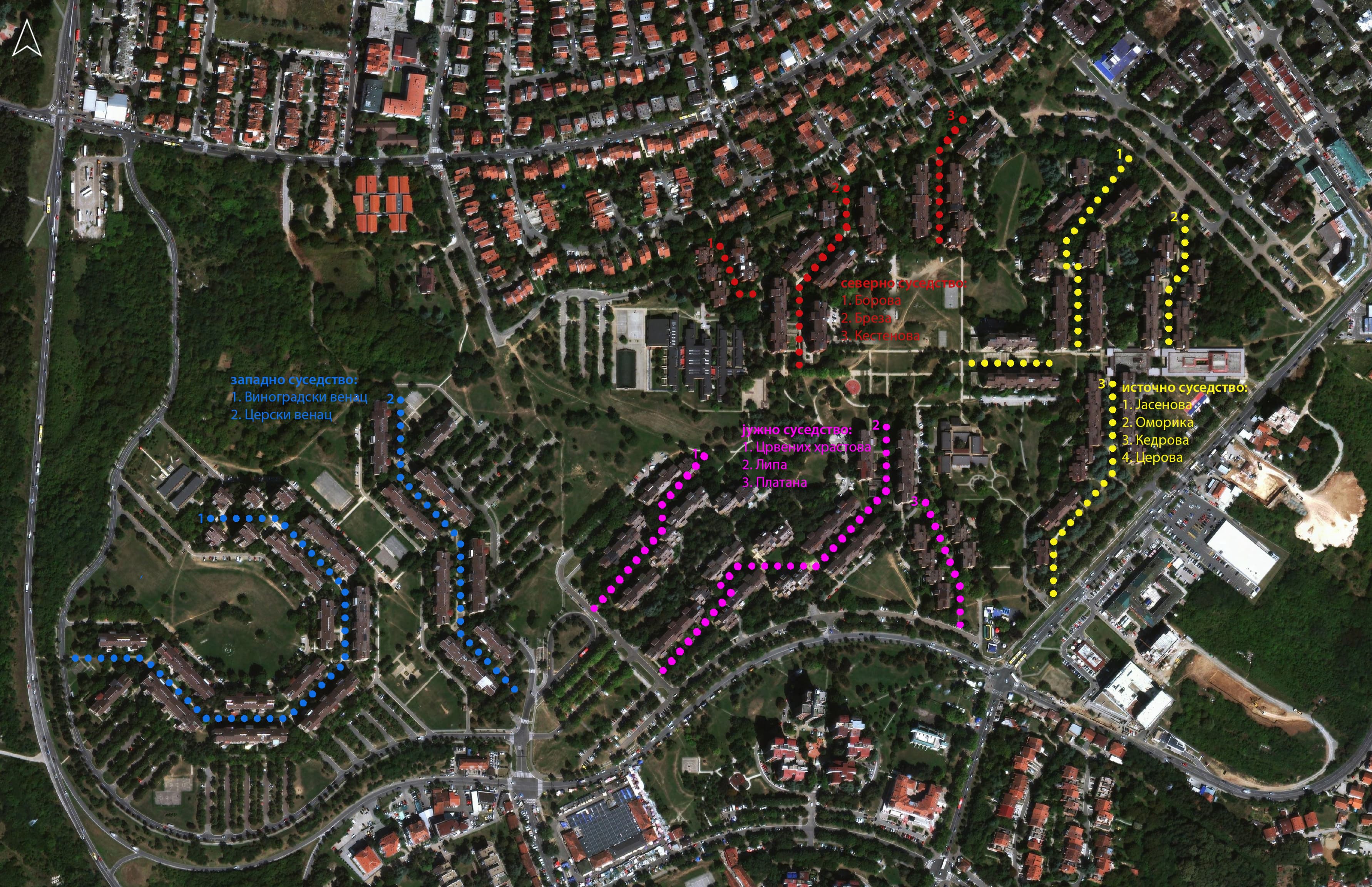 Info mapa naselja Cerak Vinogradi