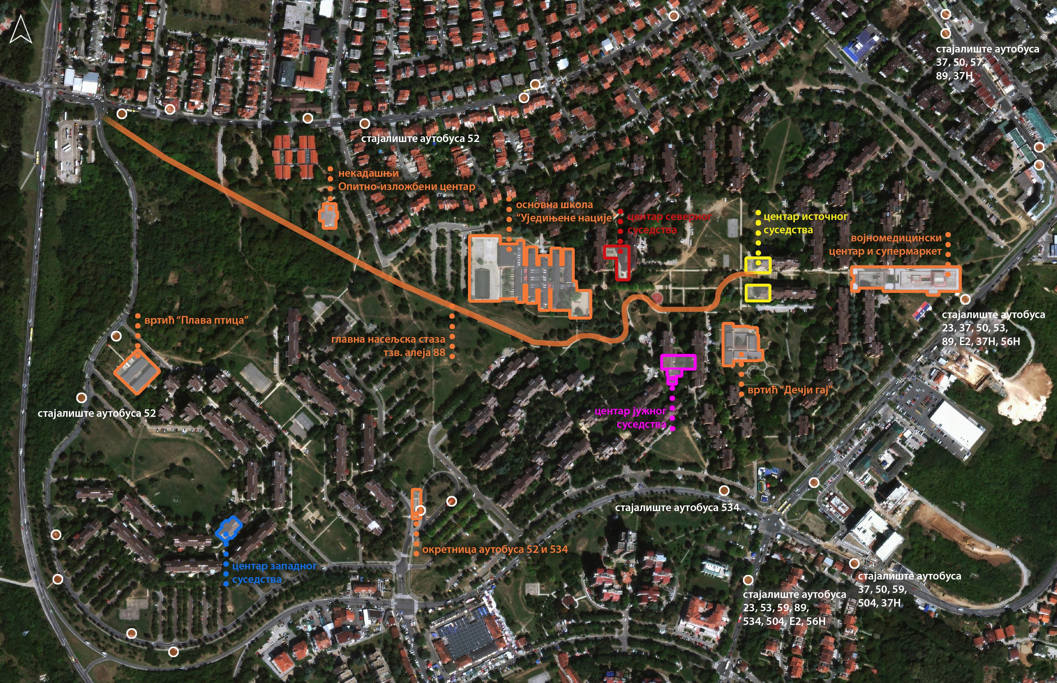 Info mapa naselja Cerak Vinogradi